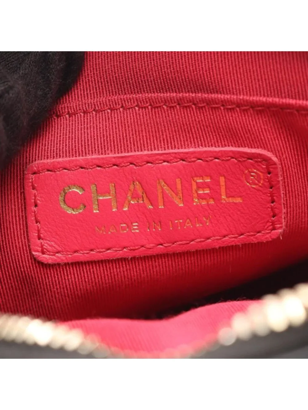 Chanel Shoulder Bag Quilted Round Mini Black Leather Chain